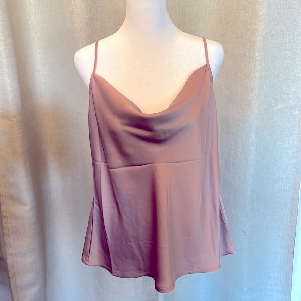 Express Camisole Cowl Neck Blush Pink Size Large - Picture 2 of 4
